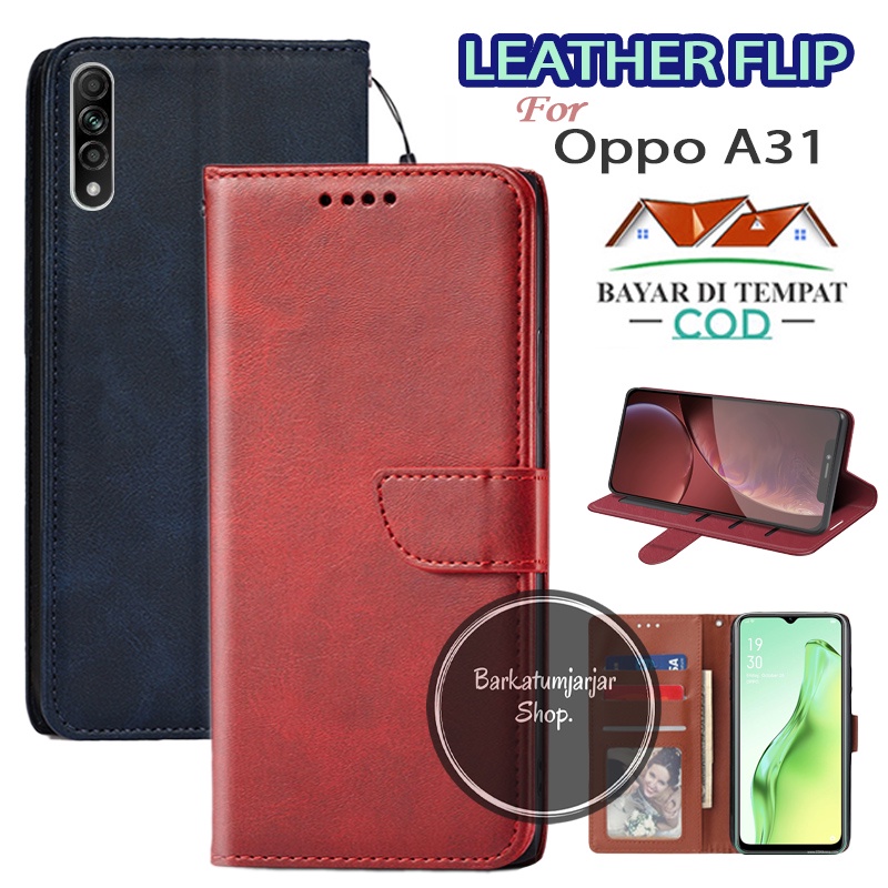 CASE DOMPET OPPO ️️️️A31 LEATHER FLIP COVER SARUNG BUKU HP