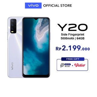 [NEW] vivo Y20 3GB/64GB - Ultra Fast Side Fingerprint