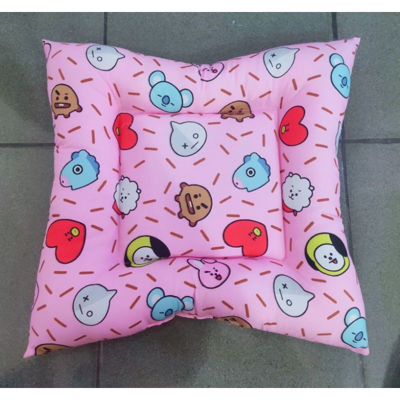 bantal kucing / kasur tempat tidur kucing anjing musang kelinci matras hewan pet bed tempat tidur hewan-Pink