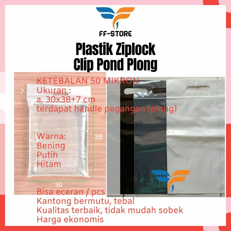 Jual 30x387 Plastik Ziplock Klip Plong Clip Pond Zipper Packing Baju Hijab Distro Warna 3453