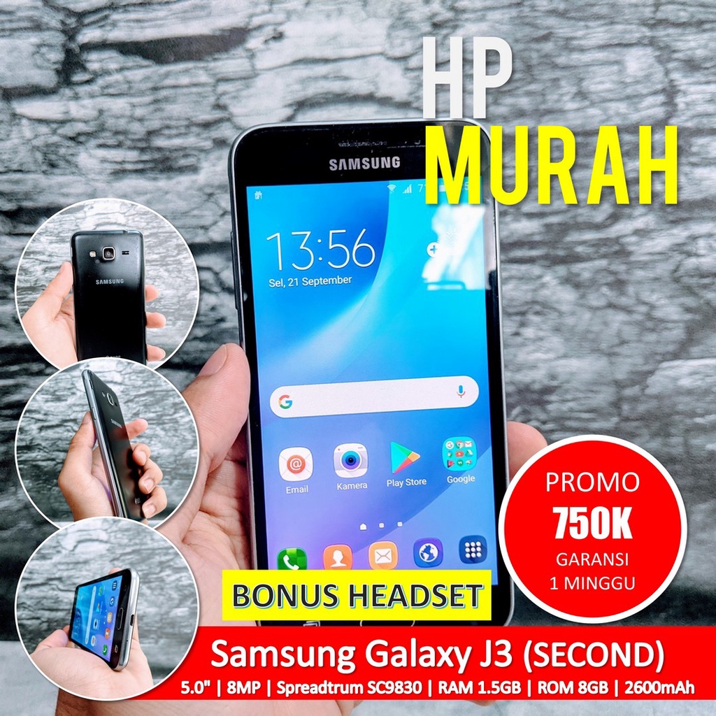[Bisa COD] Samsung Galaxy J3 4G LTE Siap Pakai – Android Second Seken Bekas Handphone Murah
