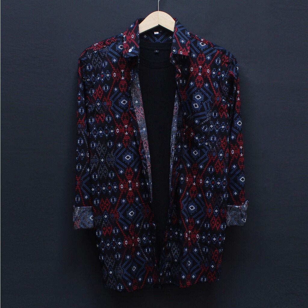 NEW ARRIVAL DISTRO BATIK PRIA BORDIR SOGAN HRB026 BATIKAF NOTOARTO BATIK IPNU-IPPNU HEM PRIA Bel-MUTIARA HITAM