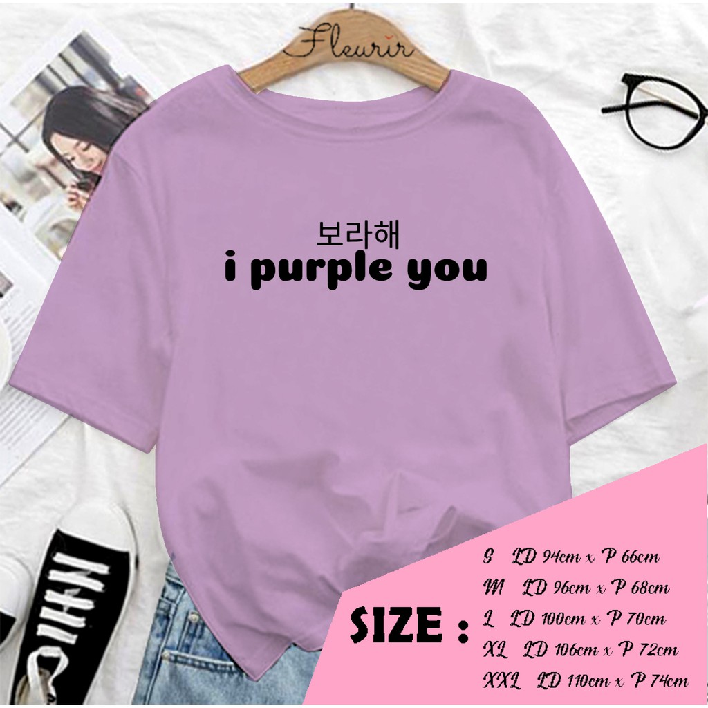 FLEURIR - KAOS I PURPLE YOU  WANITA DEWASA LENGAN PENDEK TEE UNISEX