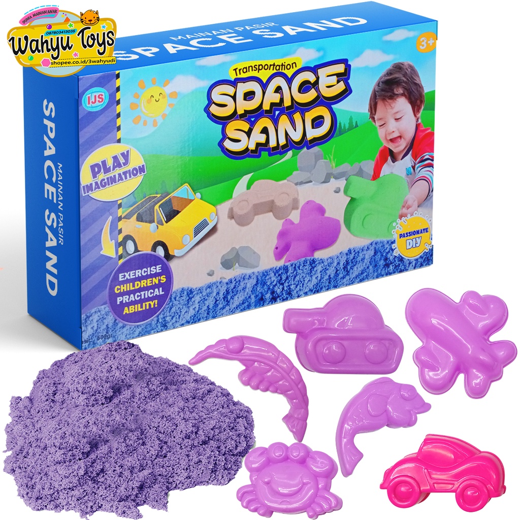 Mainan Pasir Ajaib Magice Sandd Cetakan Mobil Refile Space Sand 500Gram SH1091