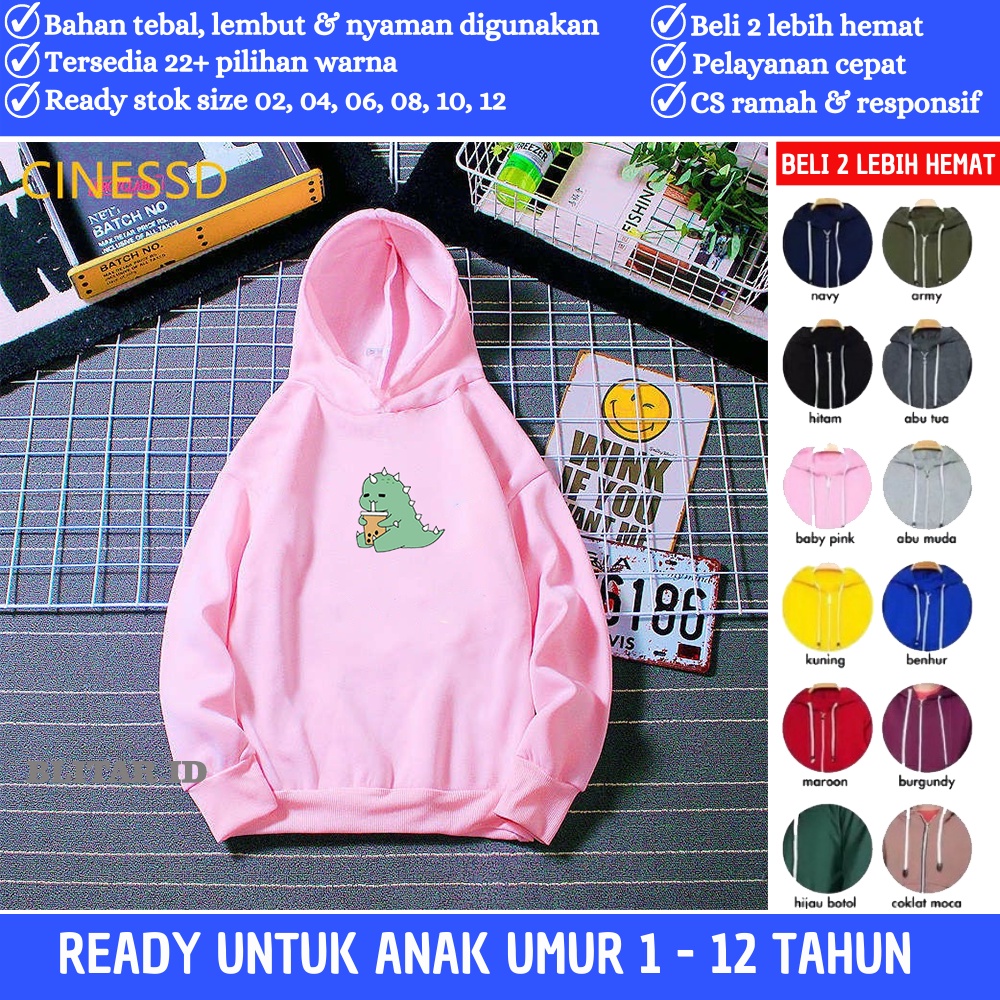 Hoodie Hudi Jaket Sweater Atasan Anak Cowok Cewek Perempuan Laki Laki Kecil Balita Tanggung Umur 1 2