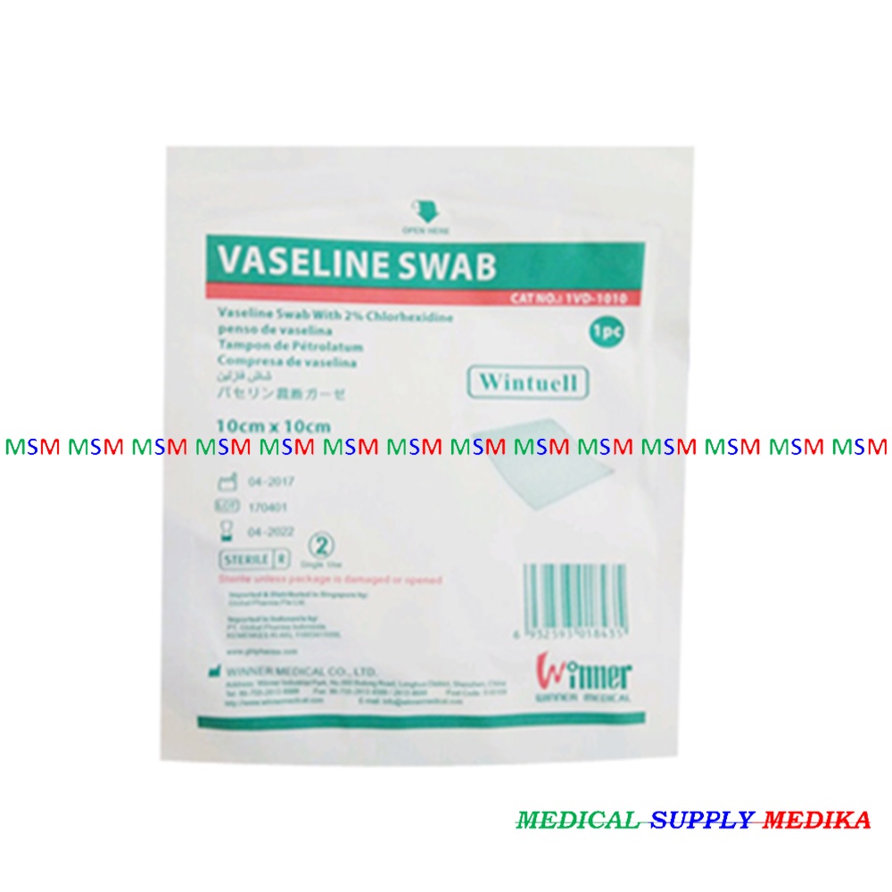 Vaseline Swab / Kasa Antibiotik Penutup Luka 10cmx10cm