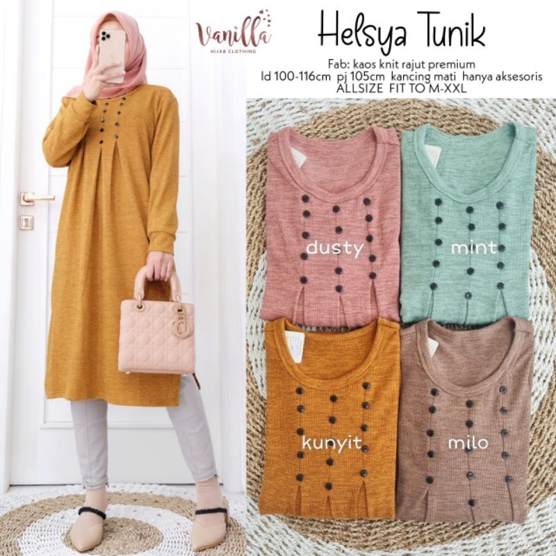 Helsya Tunik Kaos Knitt LD 116