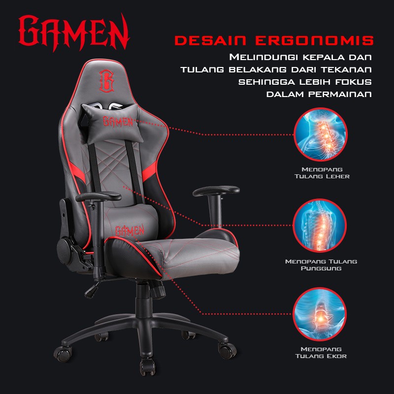 Gaming Chair GAMEN EMPIRE Premium Quality ORI / Kursi Gaming Gamen