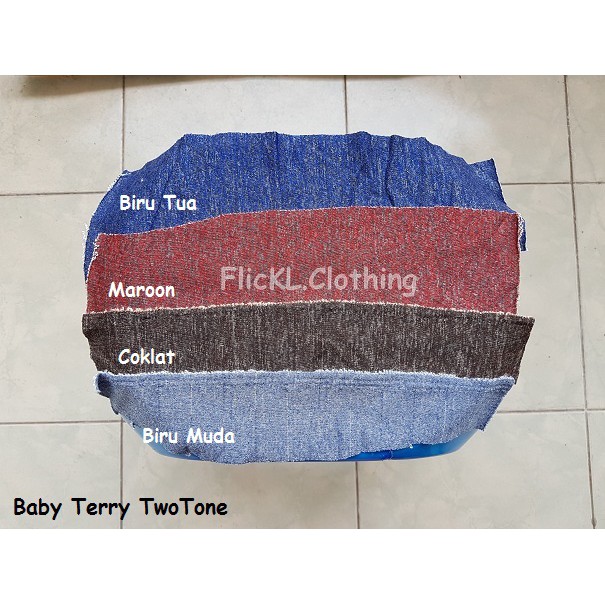 Bahan Kain Baby Terry TwoTone Training Varsity Sweaterr