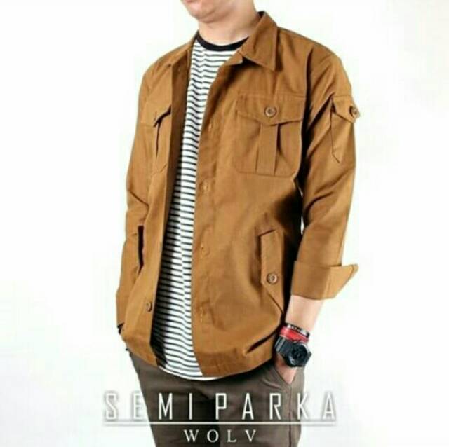 Jaket Semi Parka 3 Saku Wolv