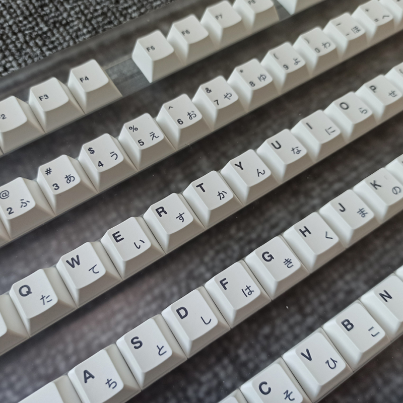 Keycaps 135 Tombol Pbt Desain Minimalis Warna Putih Untuk Keyboard Mekanik