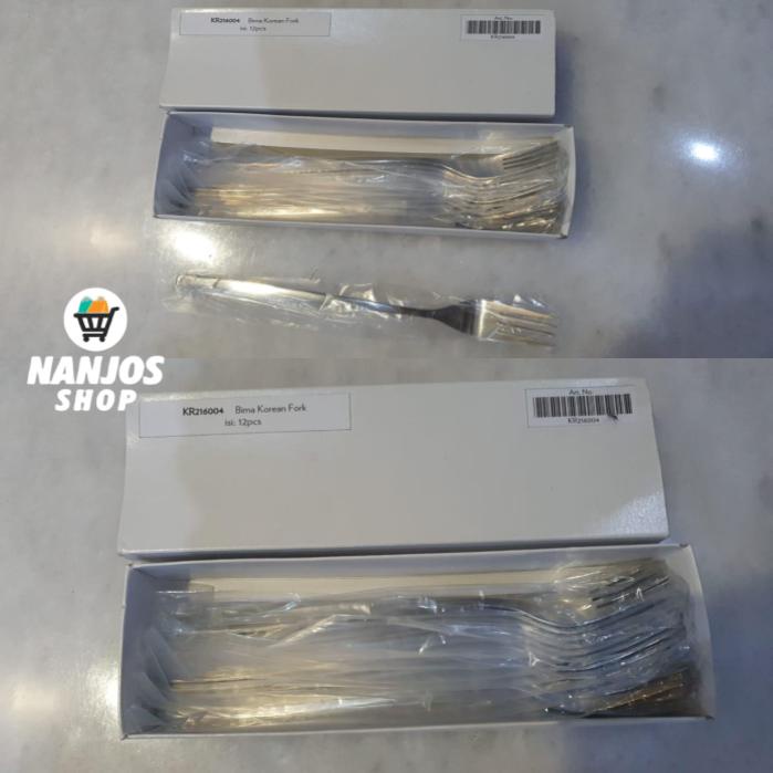 Bima Garpu Makan Korea Panjang Korean Fork 1 Set Isi 3 Pcs Inox Premium KR216004