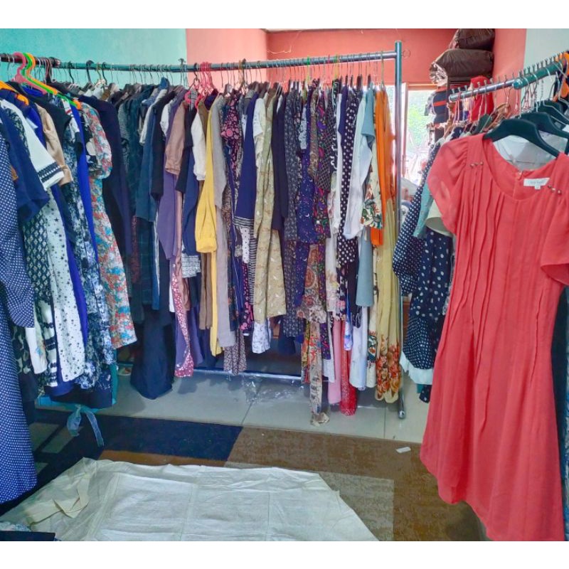 PAKET USAHA 500 RIBU DAPAT 25 PCS DRESS CAMPUR MOTIF VINTAGE