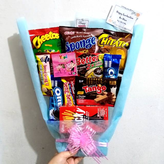 Snack Bouquet Bucket Buket Snack Bunga  Wisuda  Buket 