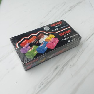 1 Box/ 40 pcs Penghapus Joyko ER-110 Kotak Kecil Warna-warni Setip Eraser