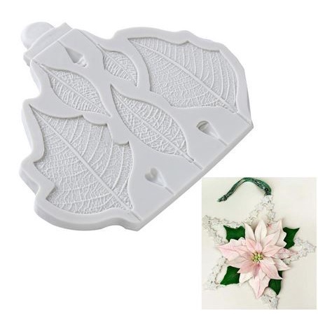 3D Silicon Mold Fondant Cake Decoration - 5 Cavity 3 Leaves Modelling