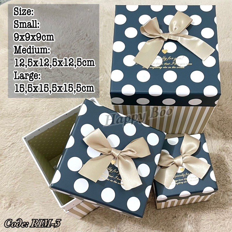 kotak kado box kado kotak hampers set 3 susun / satuan large medium small gift box premium rim3