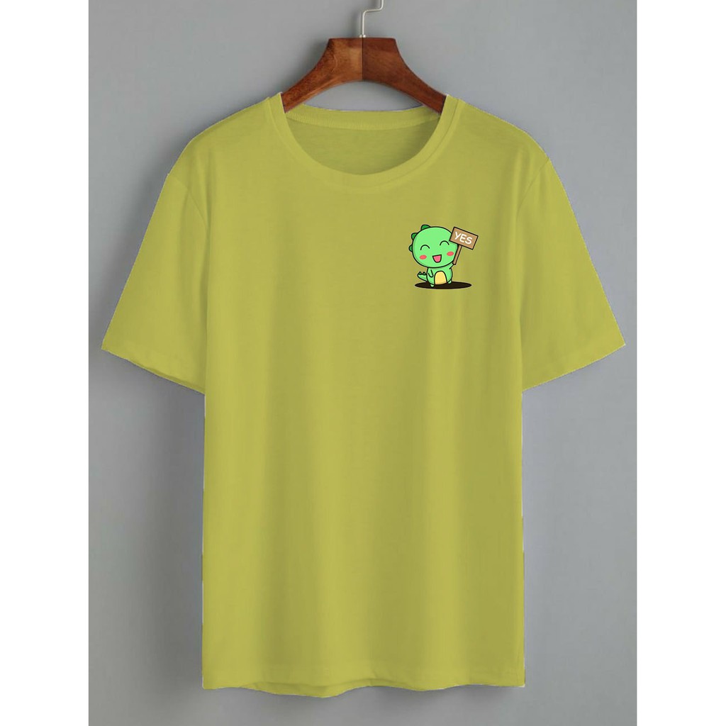 kaos cute DINO SAY YES / kaos wanita / KATUN 24S