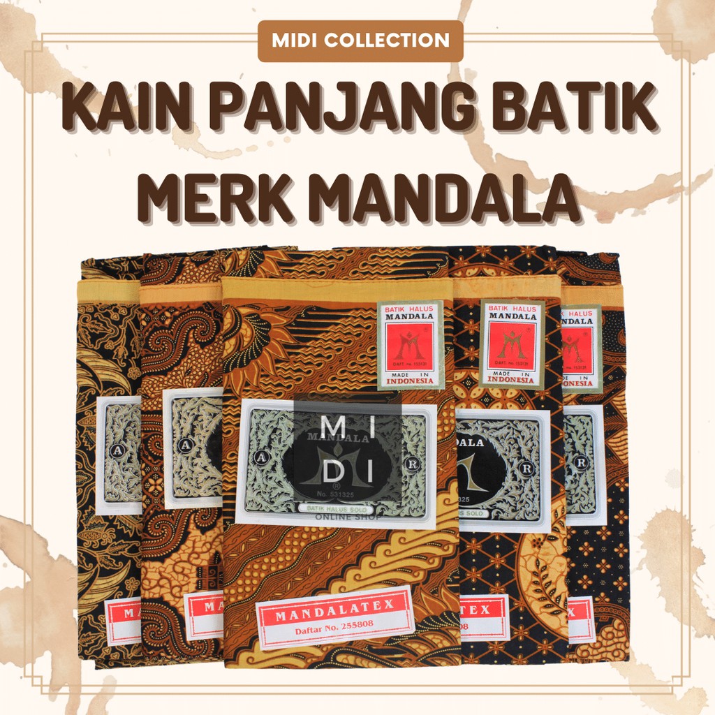 Kain Panjang / Jarik Batik Halus Asli Solo Merk MANDALA [Ukuran Kain 2,2 x 1,1 meter]