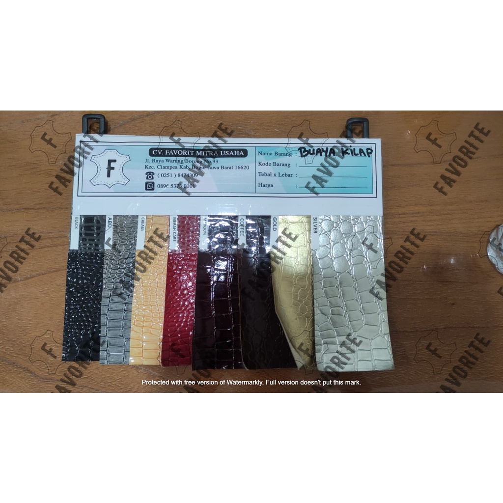 KULIT SINTETIS CROCO BUAYA KILAP SHINNY