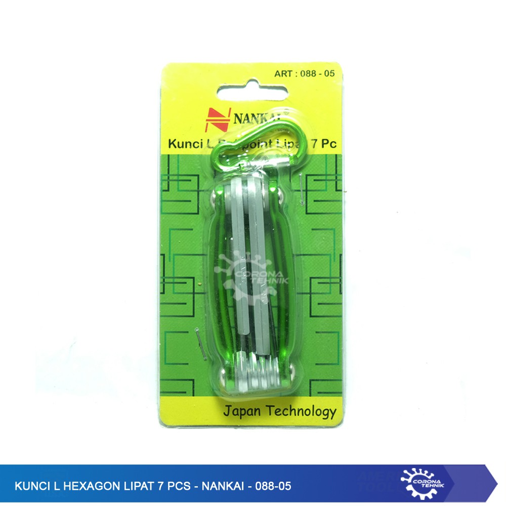 Kunci L Hexagon Lipat 7 Pcs - Nankai - 088-05