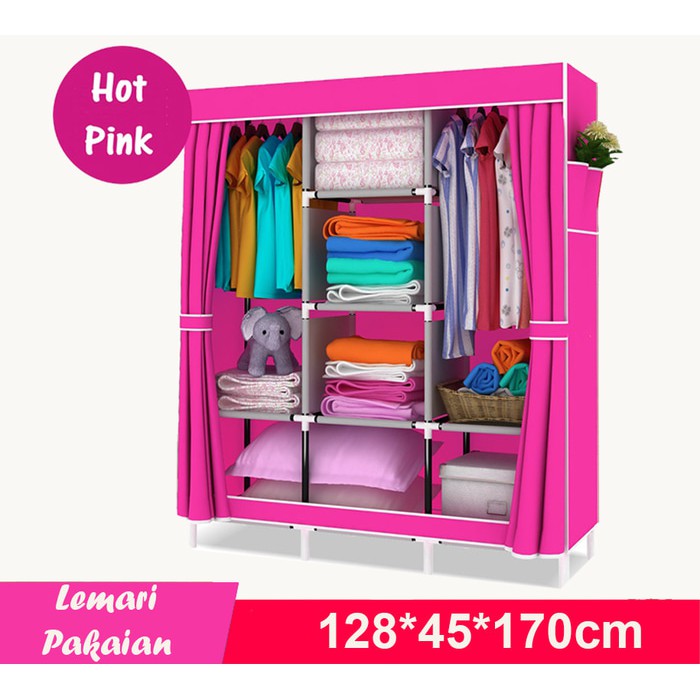 PROMO Rak Pakaian Jumbo Lemari Baju Rak Tas Rak Portable Serbaguna