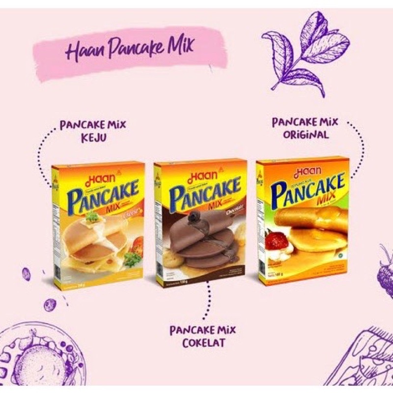 

HAAN PANCAKE MIX VANILA 180 GR / COKLAT 150 GR