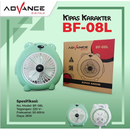 [ HAMSTER ] KIpas Angin Karakter Advance BF08L Karakter Hamster