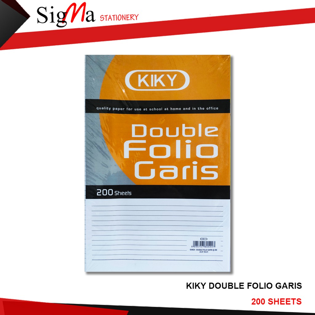 

RB Kertas Folio Bergaris SIDU / KIKY Isi 100 / 200 Lembar (Pack)