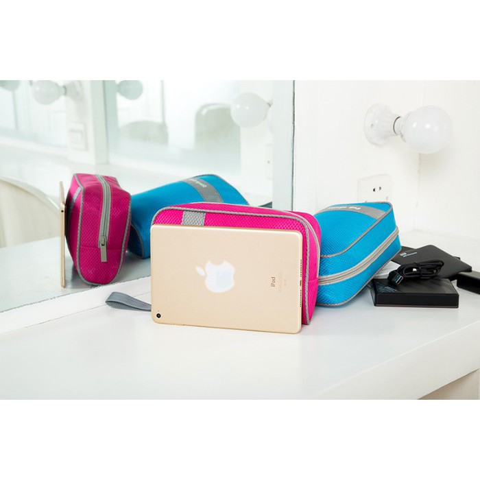 TAS TRAVEL POUCH BAG ORGANIZER KECIL STORAGE BAG TEMPAT HP KABEL CHARGER TERBARU IMPORT MURAH GF377