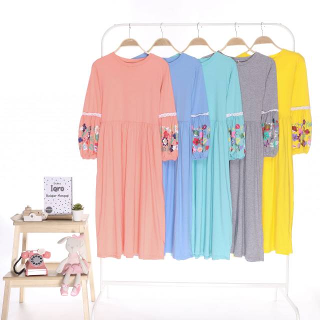 Gamis anak blooms.id lengan panjang lucu warna warni