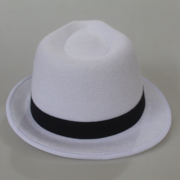 Topi Fedora Pria Dewasa Premium Original Warna Putih Fedora Hat White Pria Wanita Topi Pedora Pria Wanita Import Original Asli