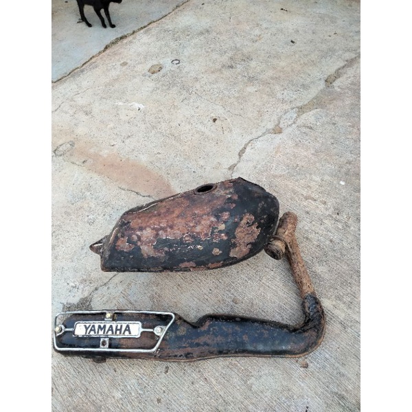 knalpot kenalpot dan tengki tangki yamaha dt100 original