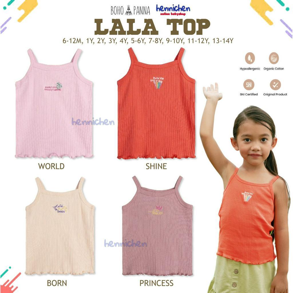 Bohopanna Lala Top 6 Bulan - 14 Tahun Tanktop Curly Reeb Anak Perempuan / Atasan Fashion Anak Perempuan