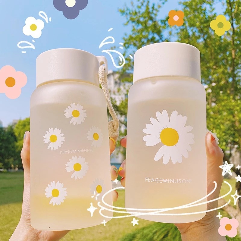 Botol Air Minum Portable Bahan Plastik Matte Anti Bocor Ukuran 480ml Dengan Tali Untuk Outdoor