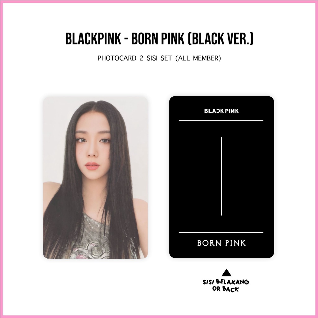 [SET] Photocard Blackpink Born Pink Black Version