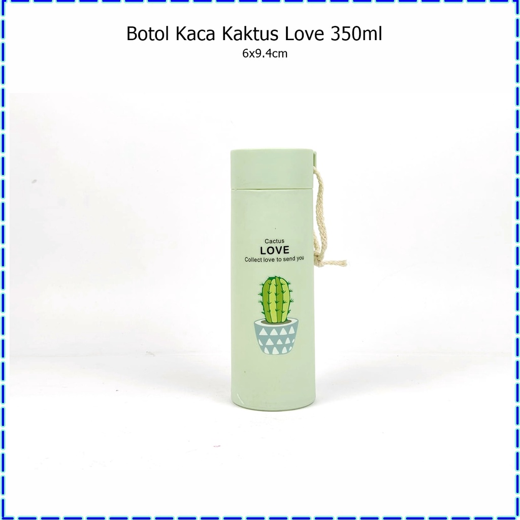 Botol Minum Kaca Kaktus 350ml