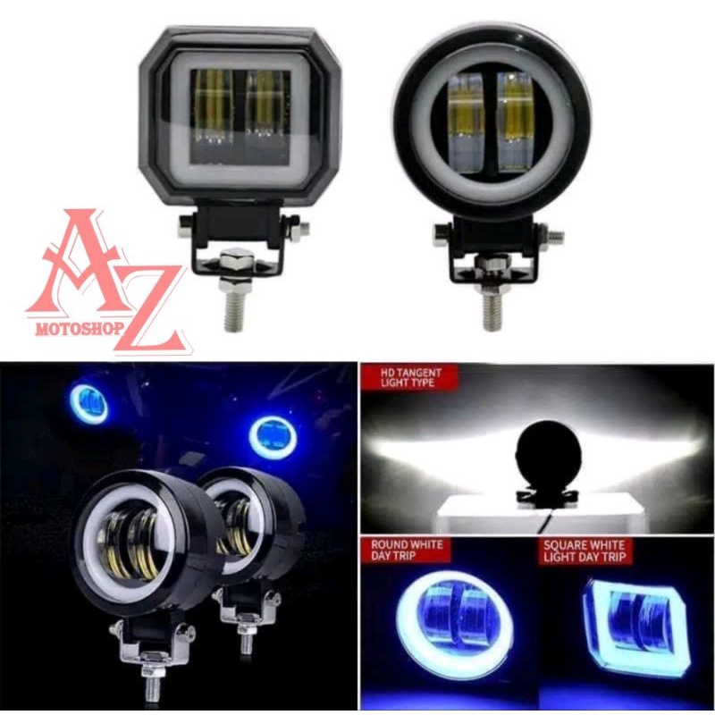 Daymaker Mini 2Mata Kotak / Bulat 12V