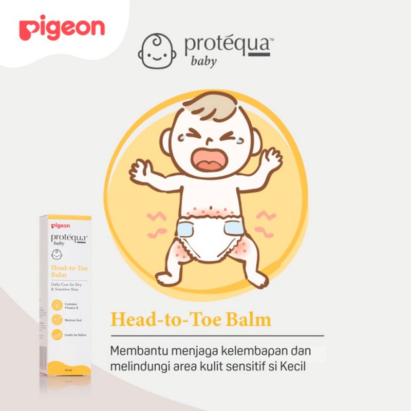 Pigeon Protequa Baby Head To Toe Balm Pelembab Kulit Bayi - 50 ml