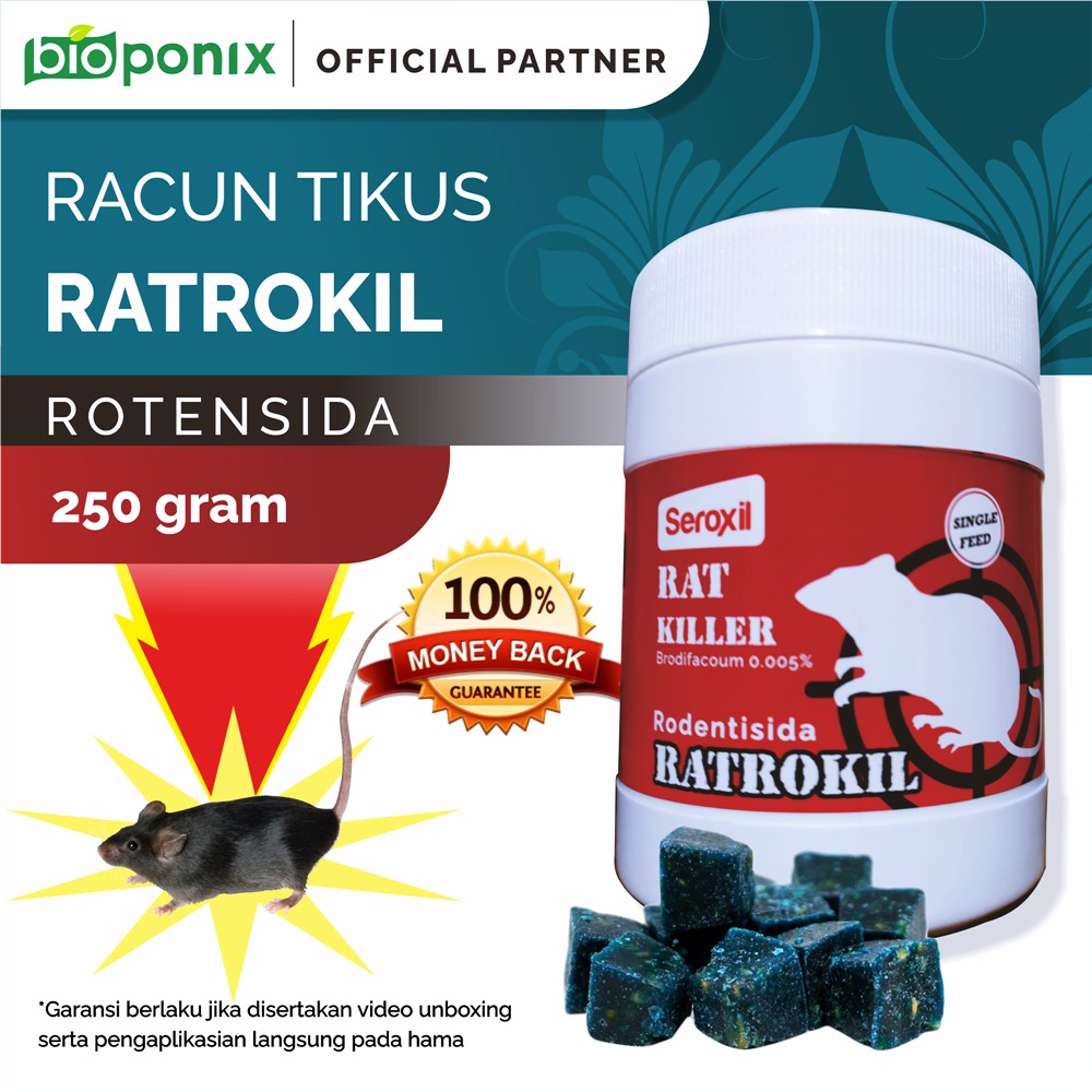 Ratrokil Racun Pembasmi Anti Tikus Paling Ampuh 250 gram (Seroxil)