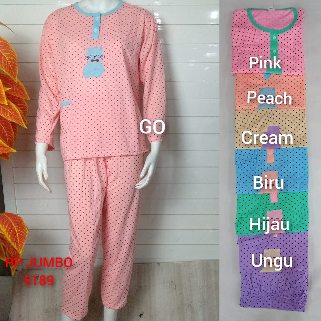 gof B BABYDOLL Bobo PP Dewasa Jumbo Setelan Baju Tidur Busui Celana Panjang Lengan Panjang Piyama