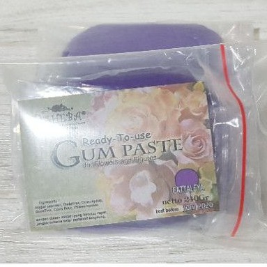 

[osheba] gumpaste bahan siap pakai 240gr warna cattaletya /ungu 2