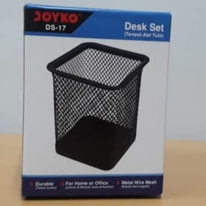 

Tempat Pensil Jaring Kotak JOYKO DS17 Hitam/Pen Holder Kotak/Pen Stand/Kotak Pensil Jaring Besi