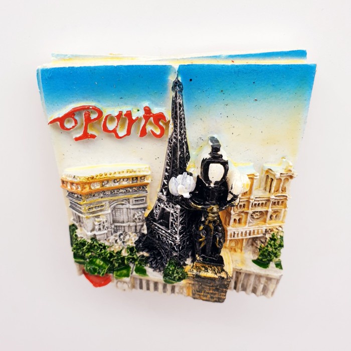 3D Fiber Souvenir Negara magnet Kulkas Tempelan kulkas PARIS City