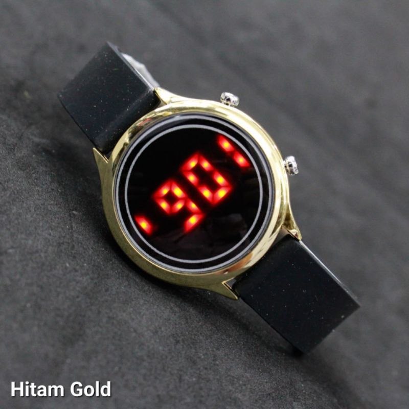 JAM TANGAN WANITA LED WATCH DIGITAL CONVEX RUBBER WARNA