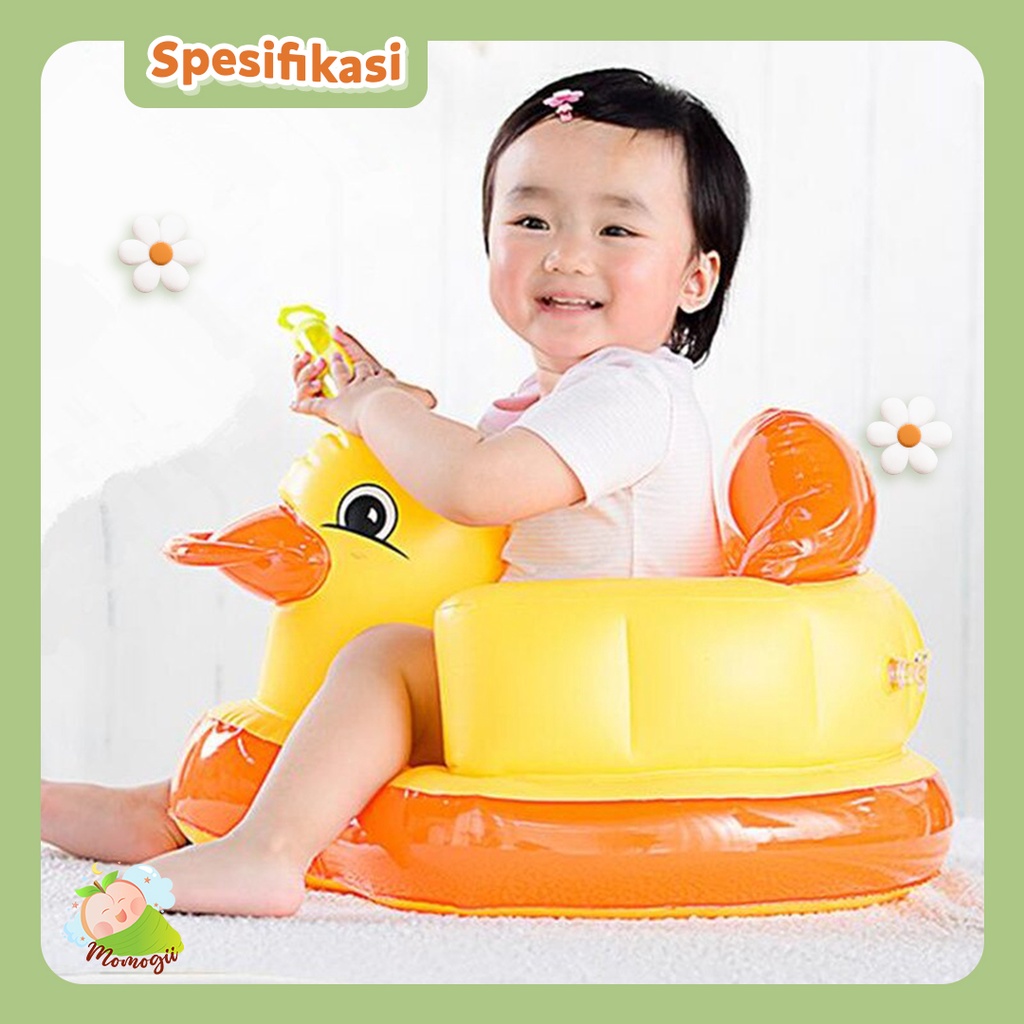 MOMOGII Sofa Tiup Kursi Pompa Bayi Karakter Bebek