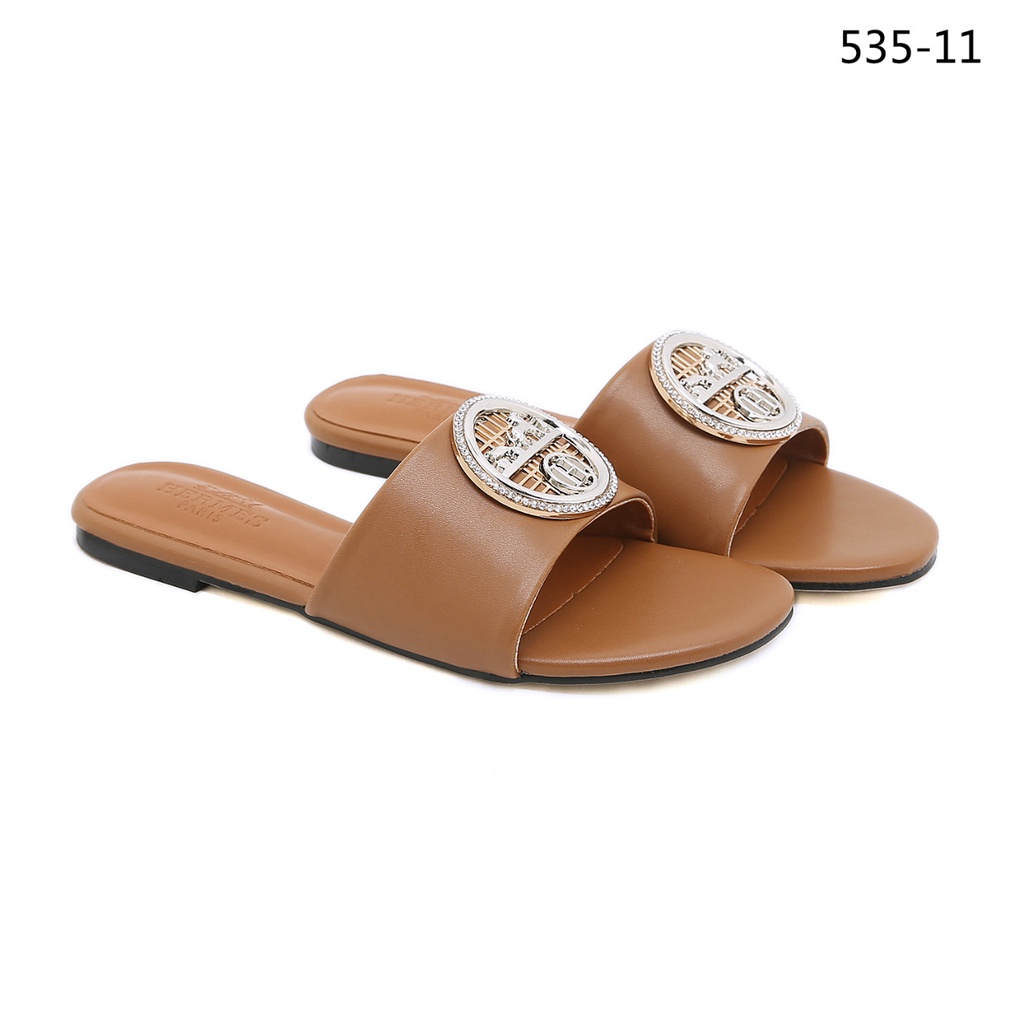 HS Leather New Logo Slide Sandals #535-11