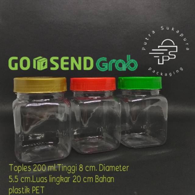 Harga Pabrik Toples Plastik 200 Ml Kotak Khusus Kiriman Gosend / Grab Paket 50 Pcs qNMbW7sGpJwQJ