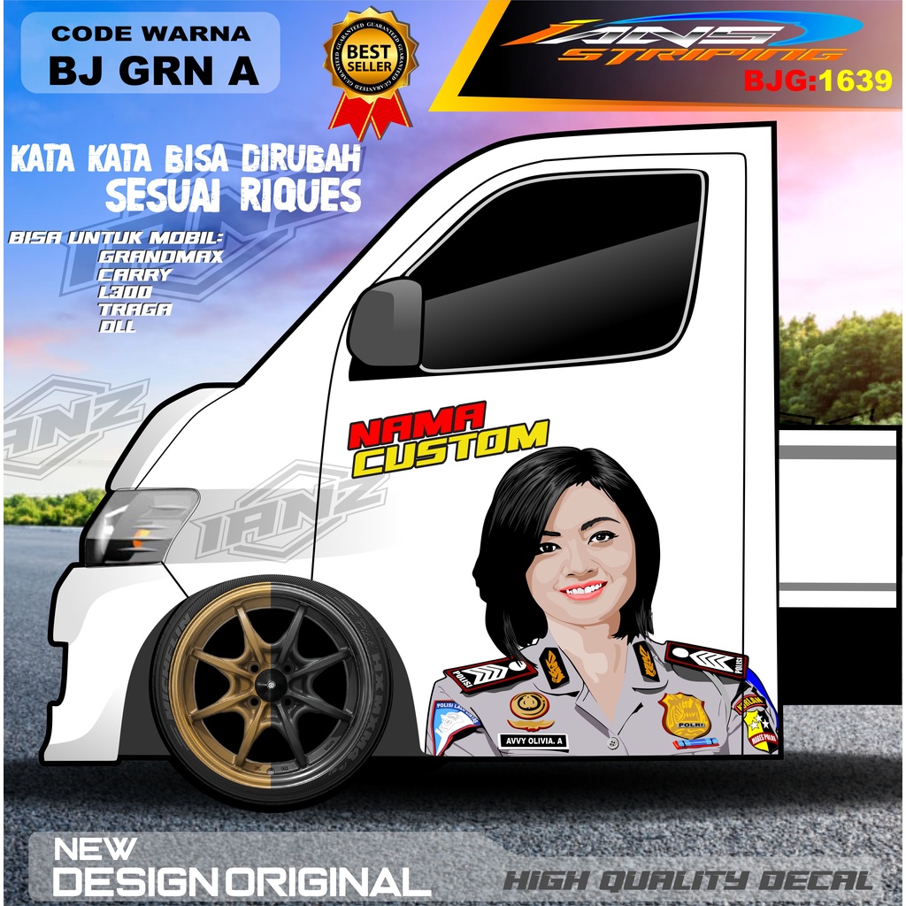 STIKER DECAL PINTU GRANMAX  / DECAL PINTU TRAGA GRANMAX / STIKER MOBIL PICK UP