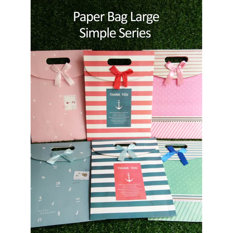 

Paper Bag Motif / Tas Kertas Kado / Tas Ulang tahun - L SIMPLE SERIES